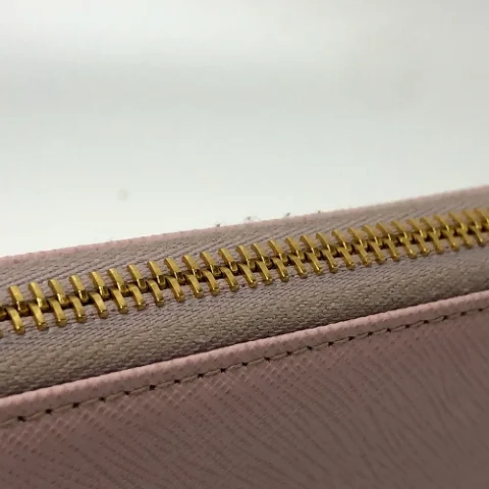 Prada Vintage Pre-owned Leather wallets Pink Dames