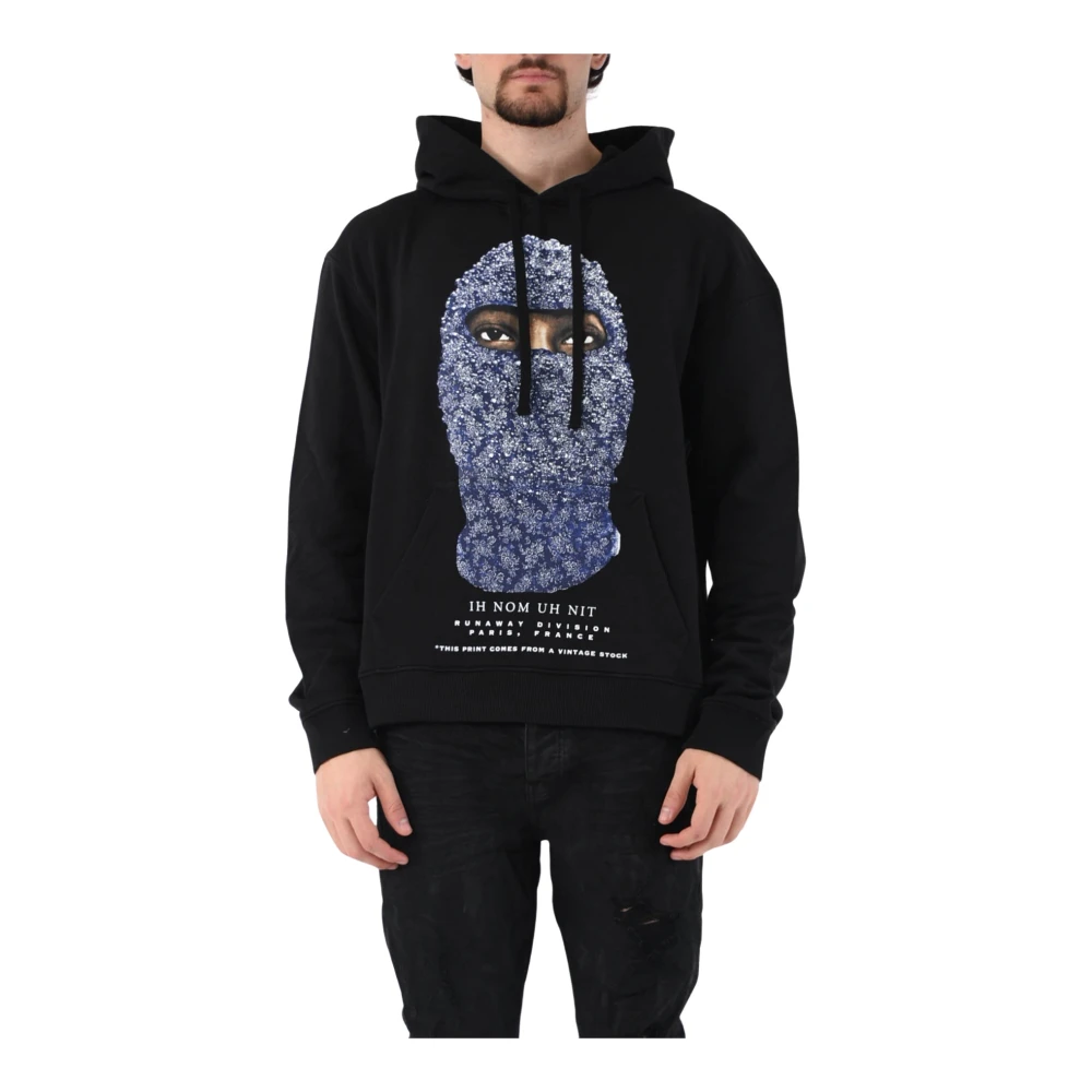 IH NOM UH NIT Bloemenprint hoodie met voorvak Black Heren