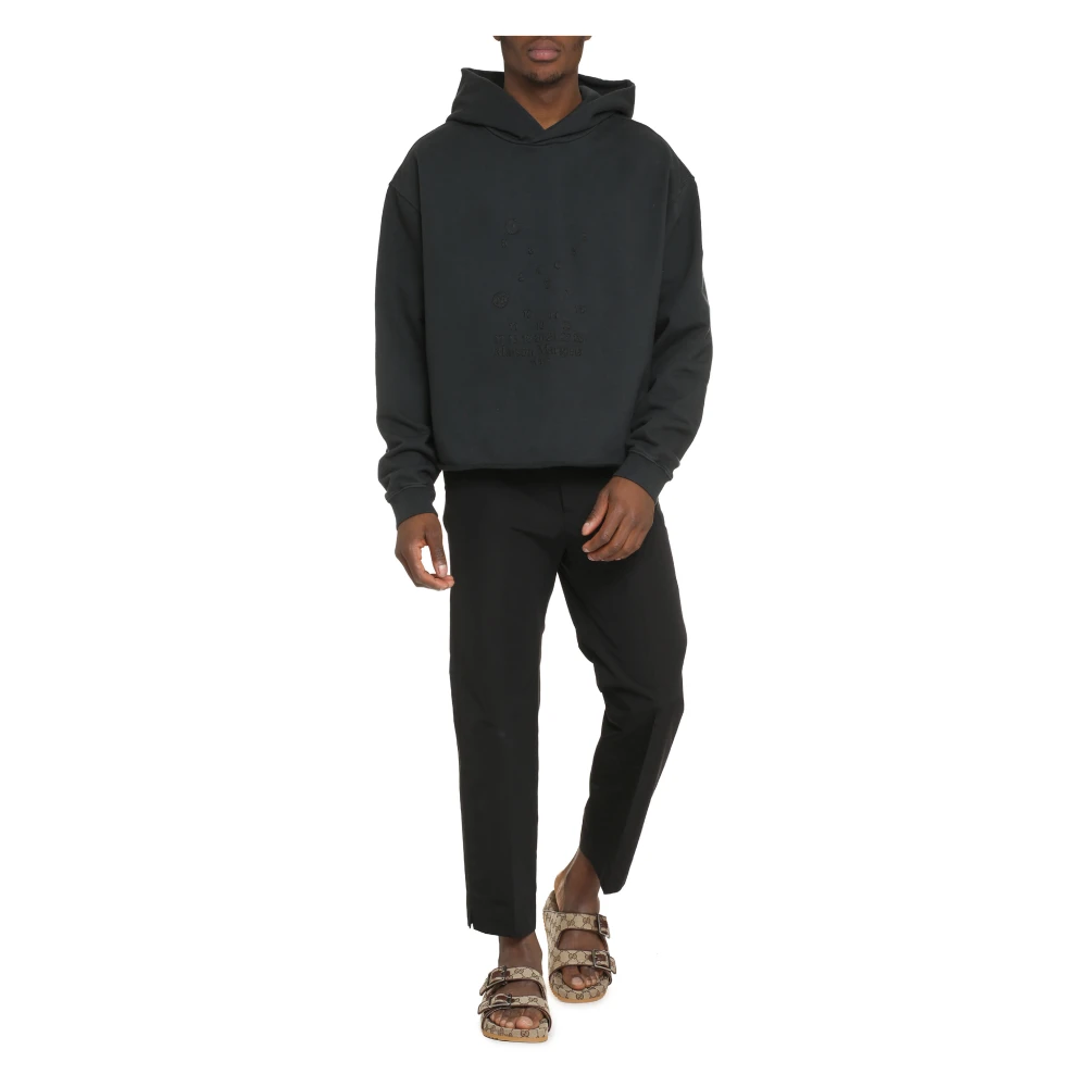Maison Margiela Hoodie met rauwe zoom Blue Heren