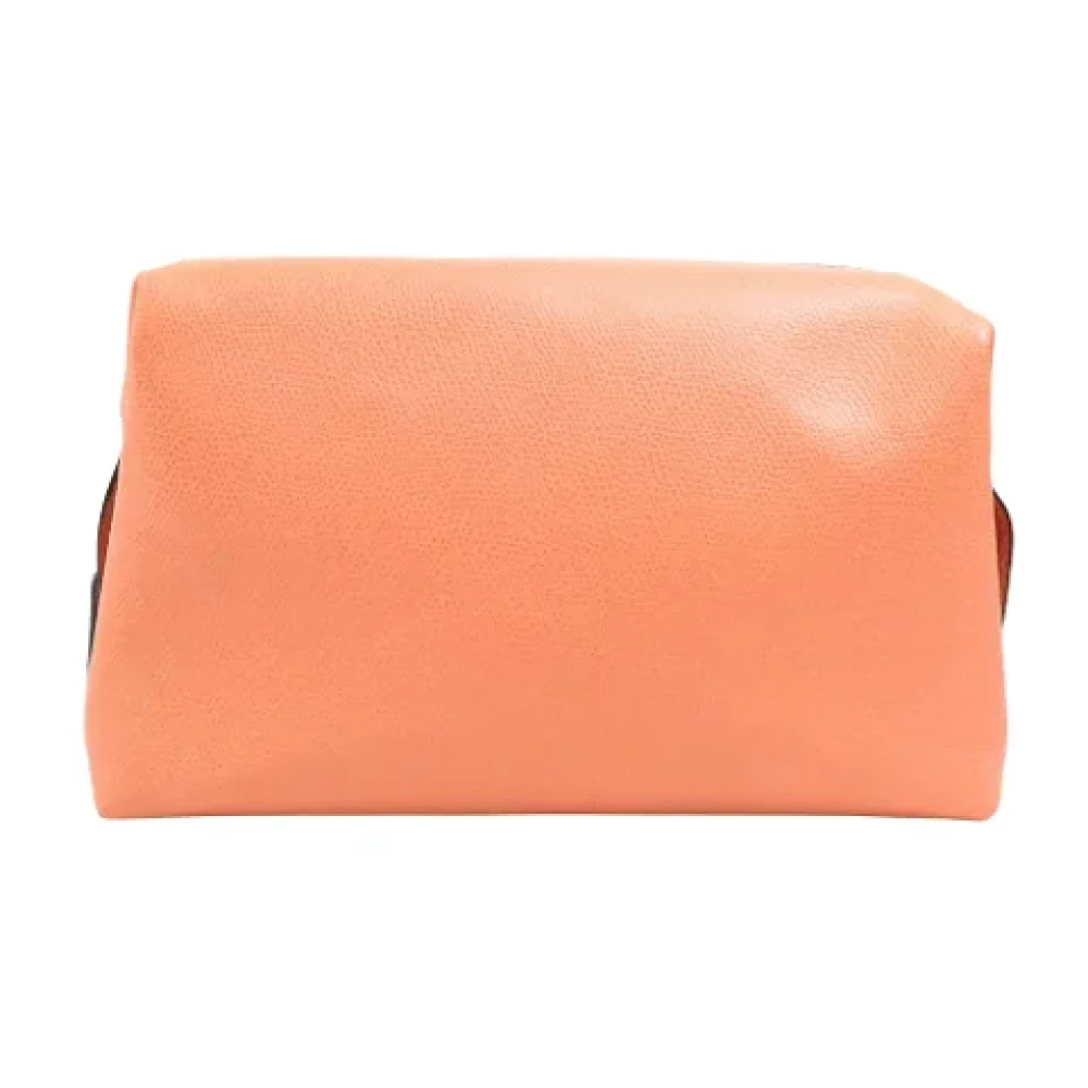 Celine Vintage Pre-owned Leather clutches Orange Dames