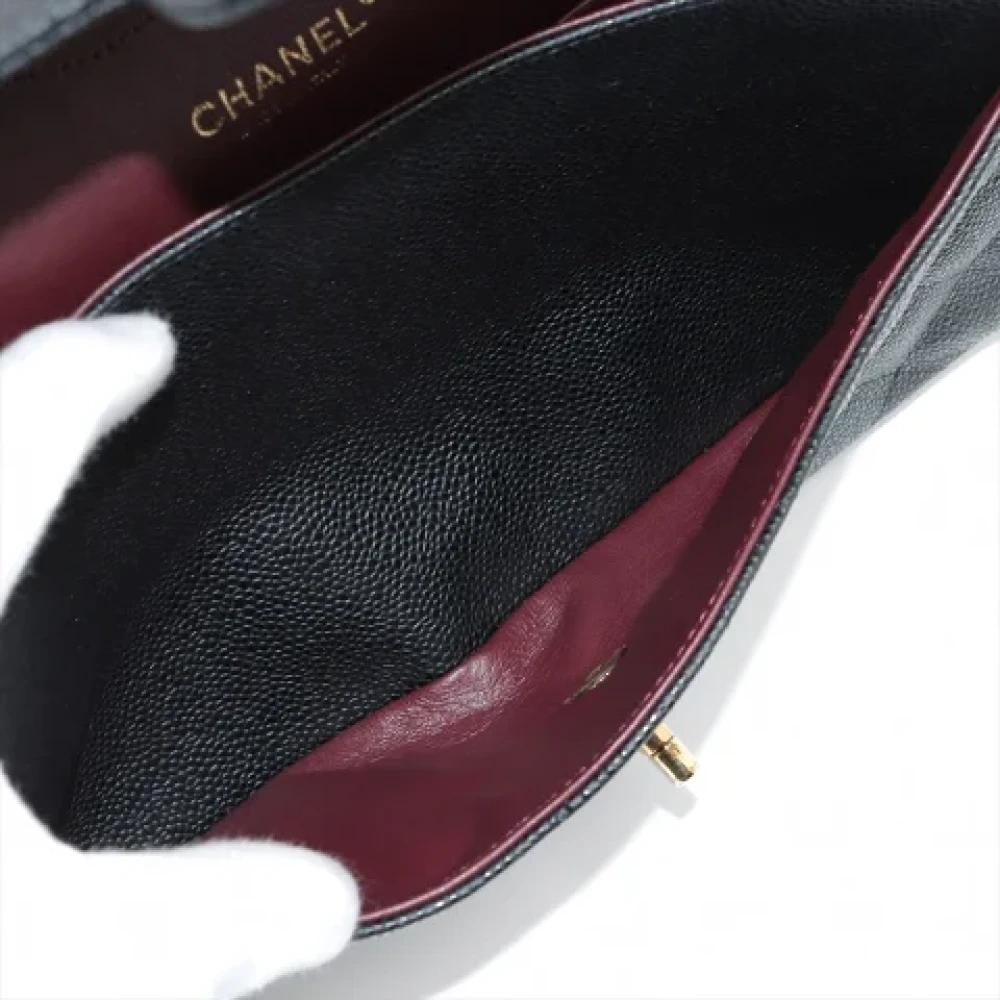 Chanel Vintage Pre-owned Leather handbags Black Dames