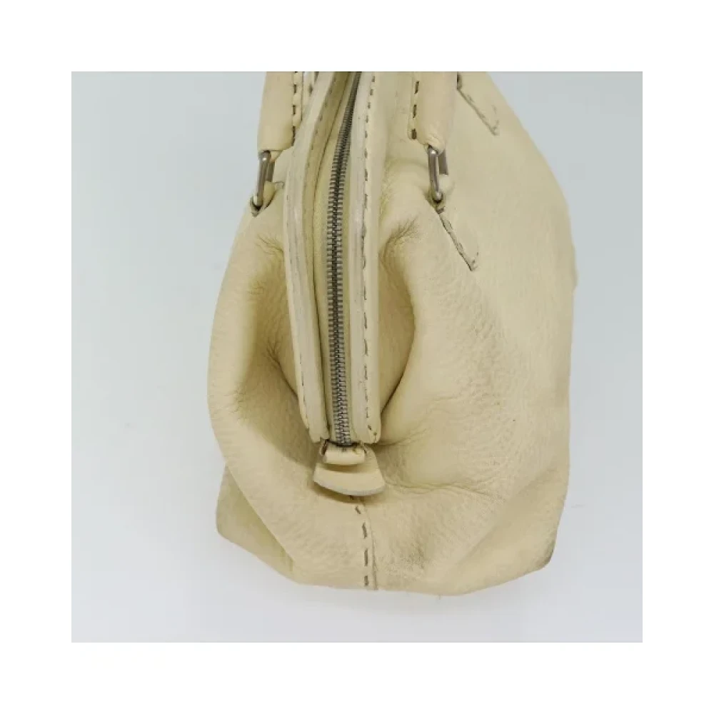 Fendi Vintage Pre-owned Cotton handbags Beige Dames