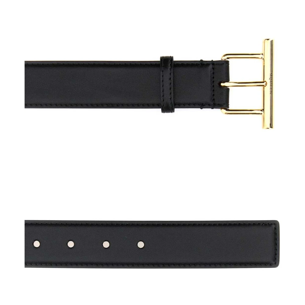 alexander mcqueen Klassieke Zwarte Leren Riem Black Dames