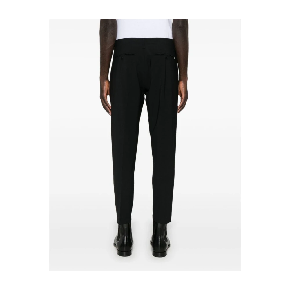 Dondup Zwarte broek met drukknoopsluiting Black Heren