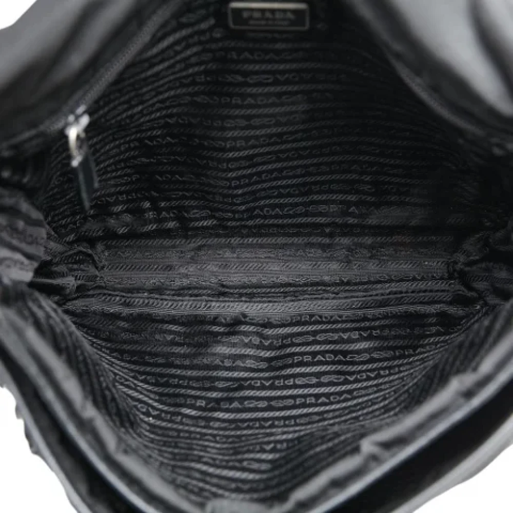 Prada Vintage Pre-owned Leather shoulder-bags Black Dames