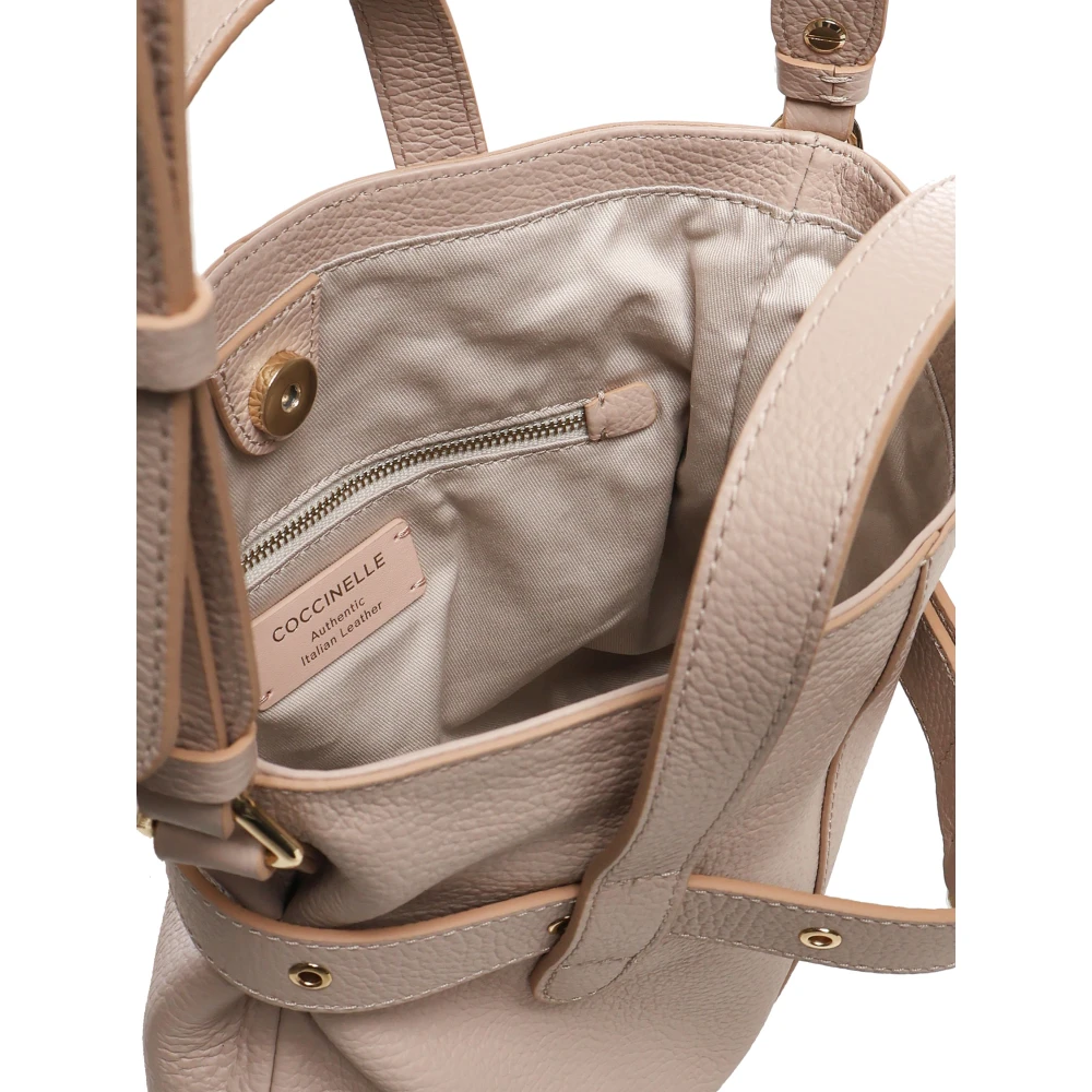 Coccinelle Roze Bucket Tas met Decoratieve Riem Pink Dames