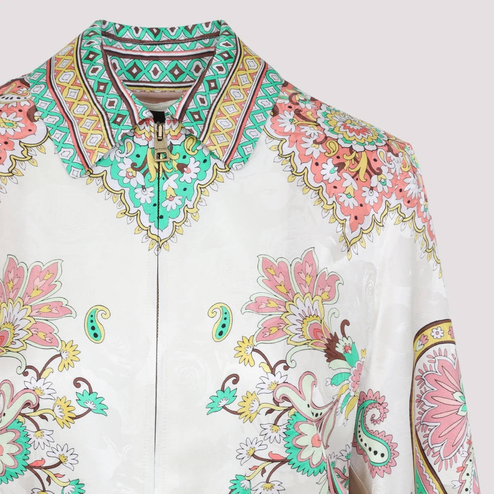 ETRO Witte Lucky Charms Bomberjack Multicolor Dames