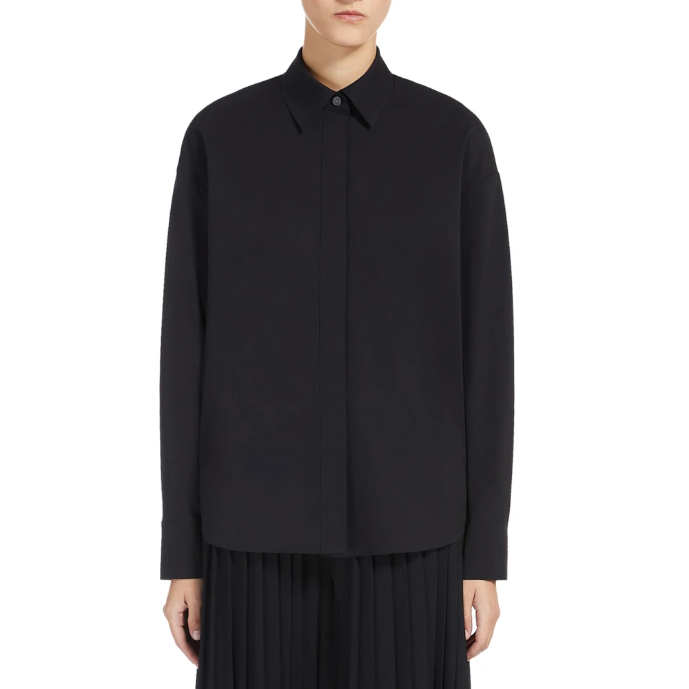 Max Mara Urban Technisch Jersey Shirt Black Dames