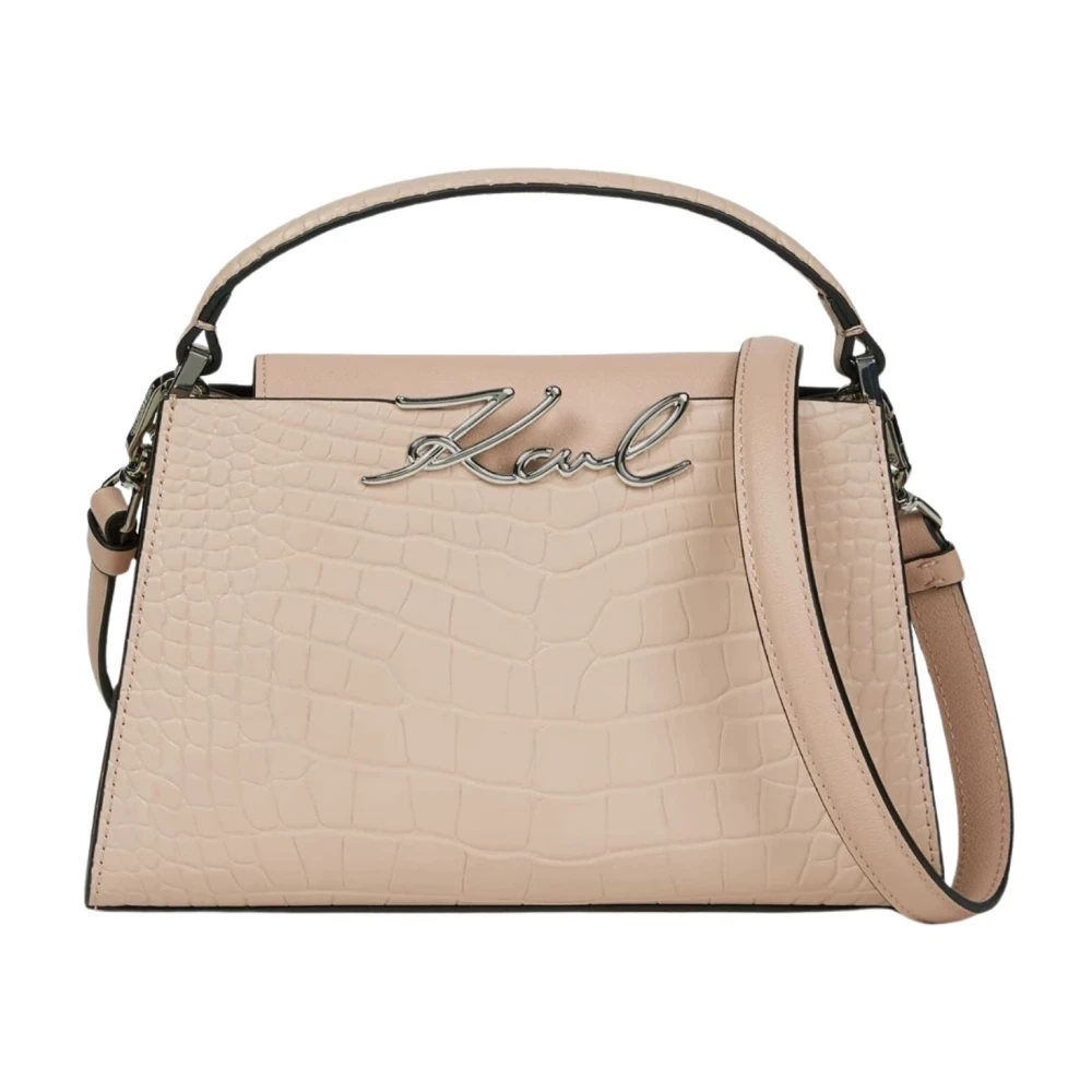 Karl Lagerfeld Pink Handbags, Female, One Size, K/Signature Small Crossbody