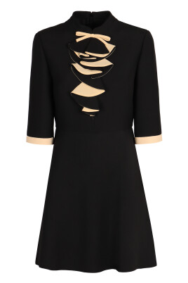 red valentino black dress with bow Red Valentino Black Square Neck Bow Sleeveless Mini Babydoll Dress Size 6 –  The Gallery of Wearable Art main image 0