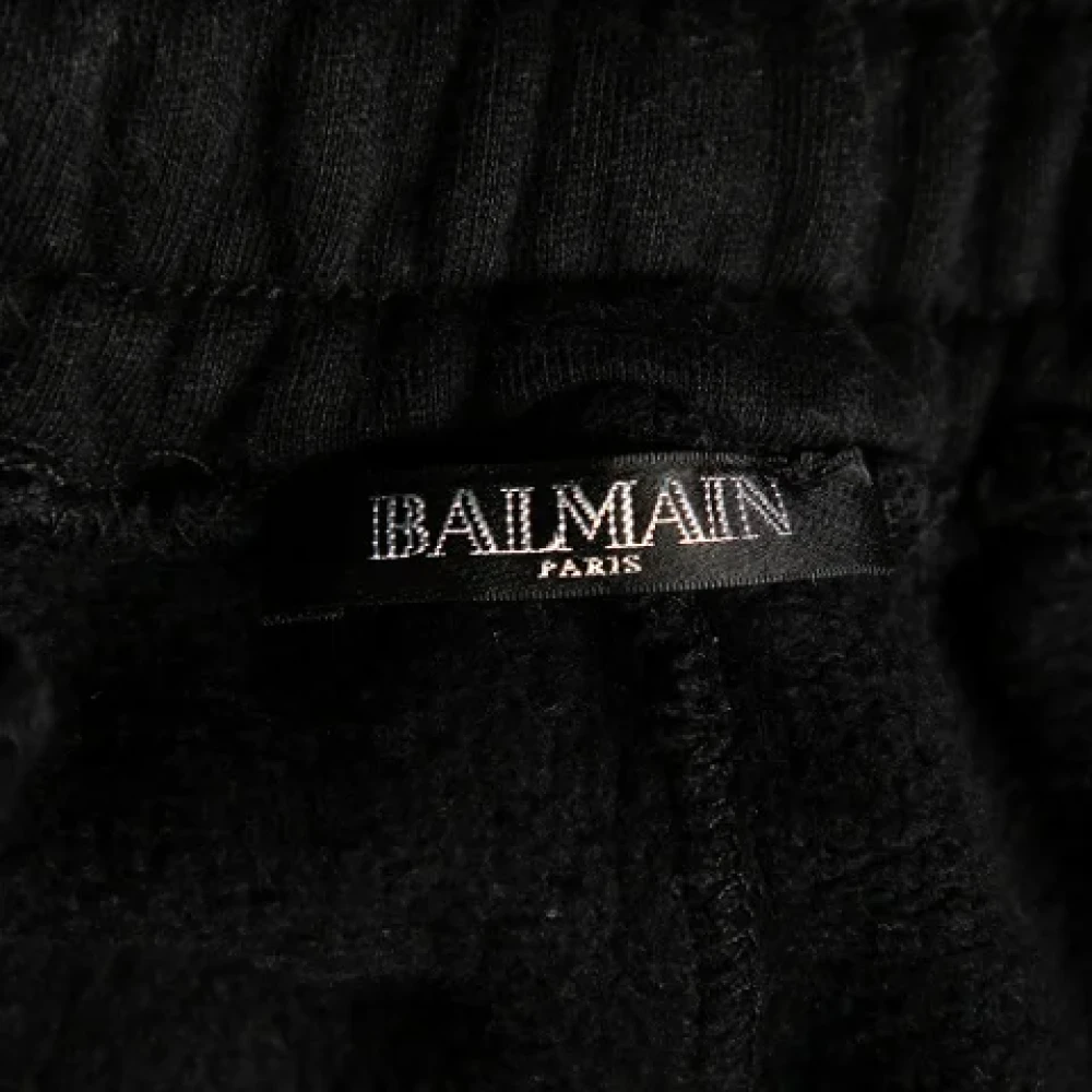 Balmain Pre-owned Cotton bottoms Black Dames