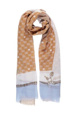 echarpe-en-polyester-beige-a-motif