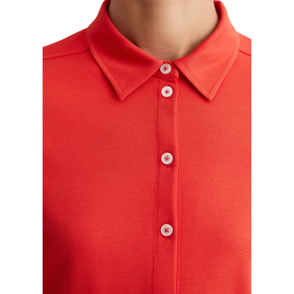 Marc O'Polo Reguliere jerseyblouse Red Dames
