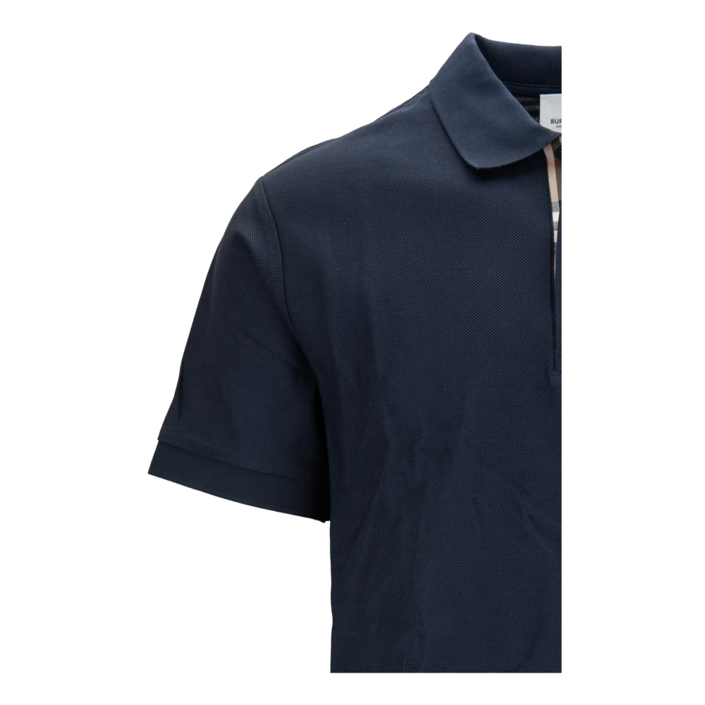 Burberry Heren Polo Shirt met Knopen Blue Heren
