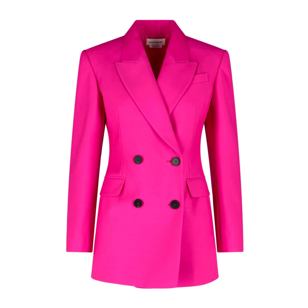 Alexander mcqueen Roze Wol Blazer voor Dames Pink Dames