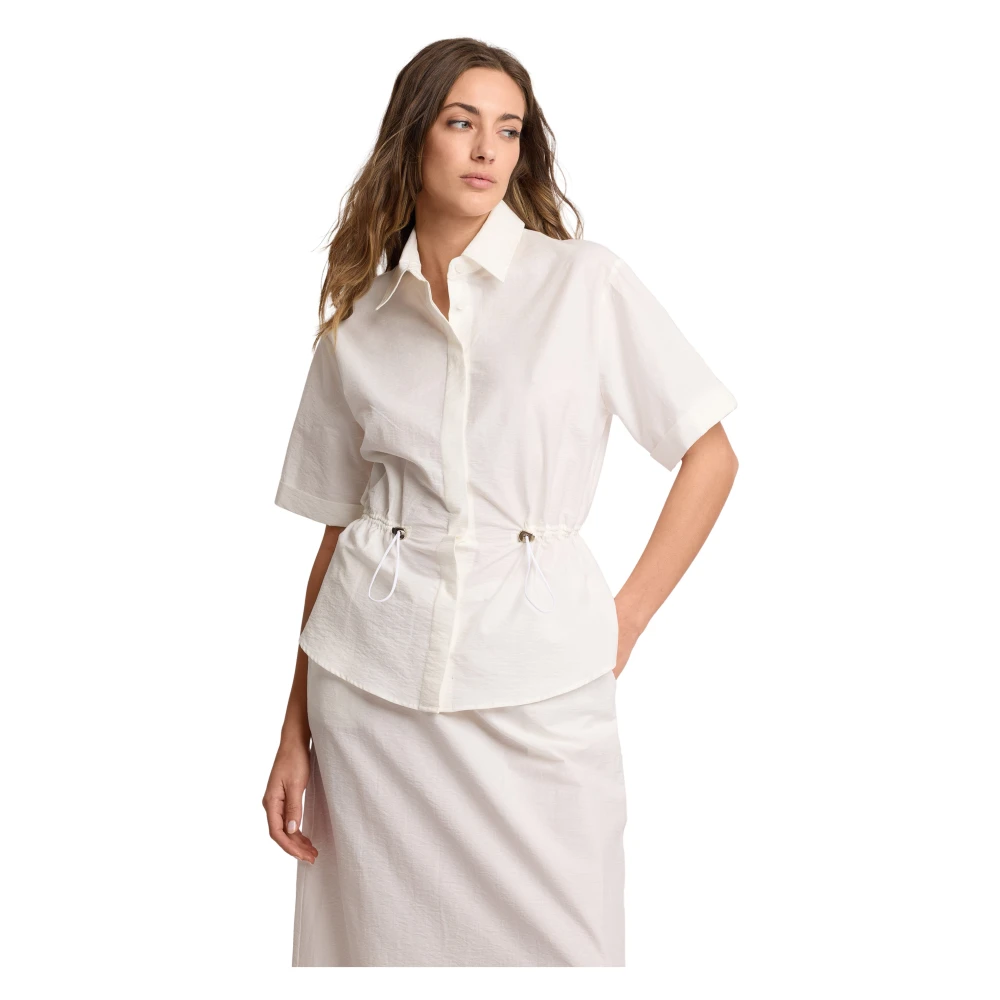 Kocca Vrouw Wit Overhemden Dames, M, Katoen, Profession Taille Gedefinieerde Blouse