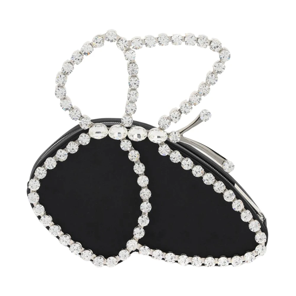 L'Alingi Kristal Vlinder Clutch Tas Black Dames