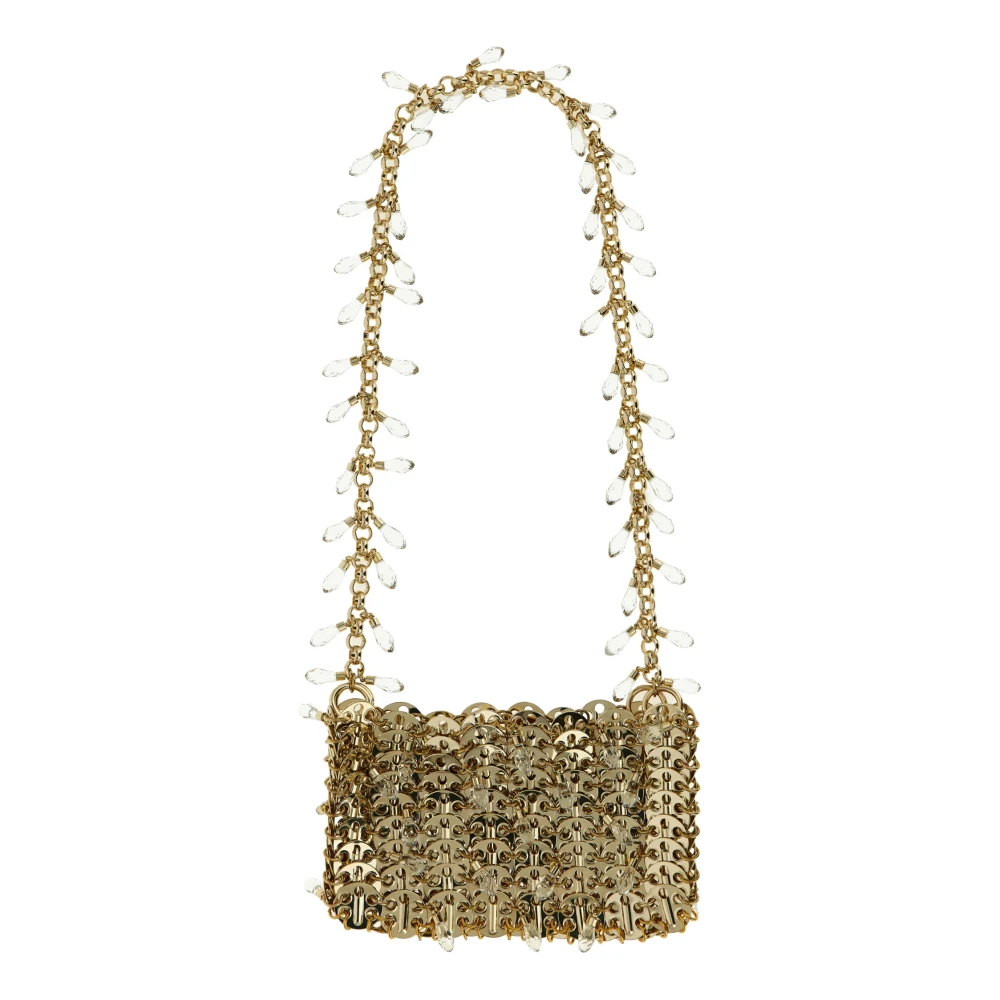 Rabanne Women's Yellow 1969 Nano Crystal Shoulder Bag