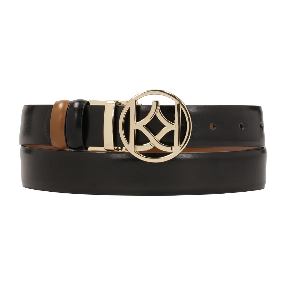 Kazar Dubbelzijdige leren riem met ronde gesp Multicolor Dames