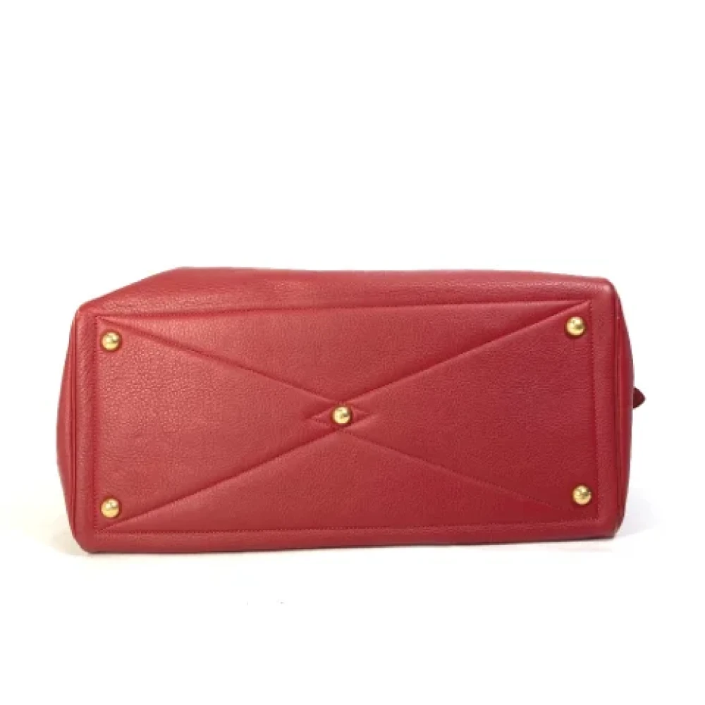 Hermès Vintage Pre-owned Leather travel-bags Red Dames