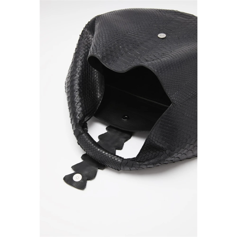 Biagini Exotische Leren Schoudertas Black Dames
