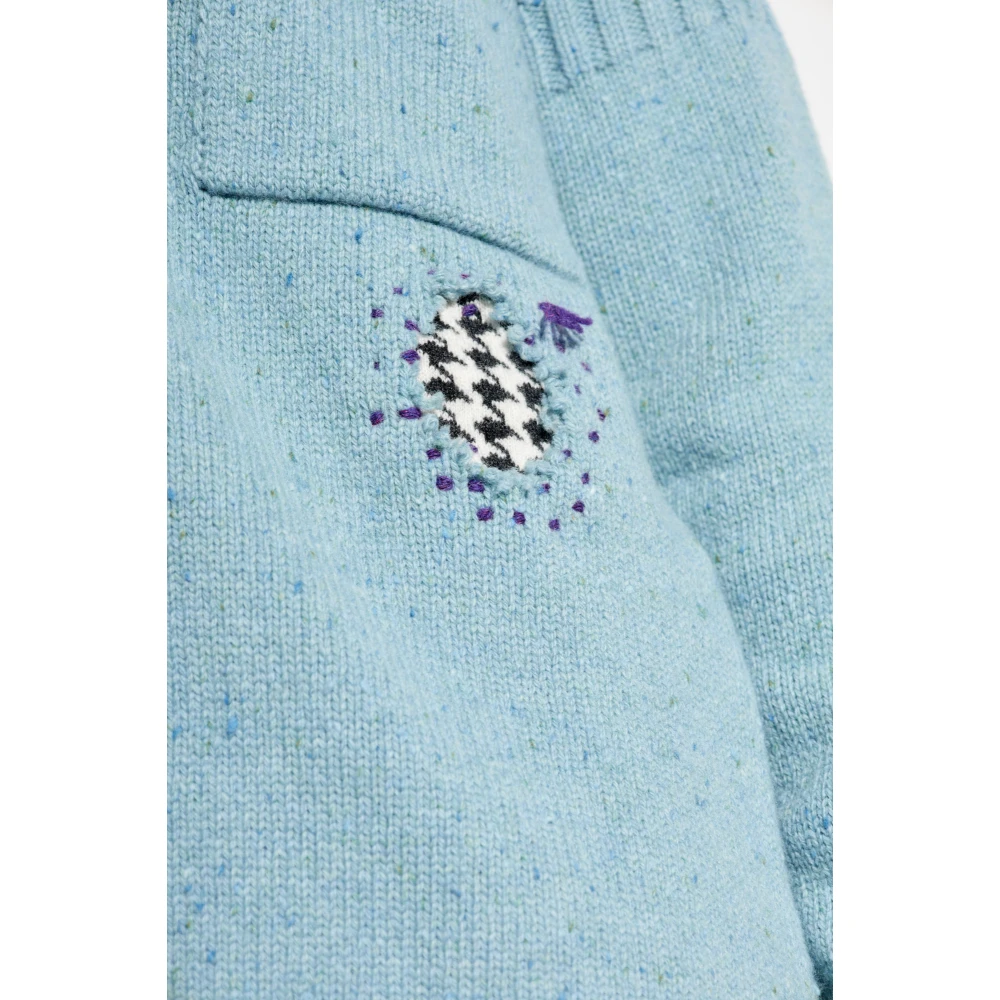 Marni Vintage Effect Cardigan Blue Dames