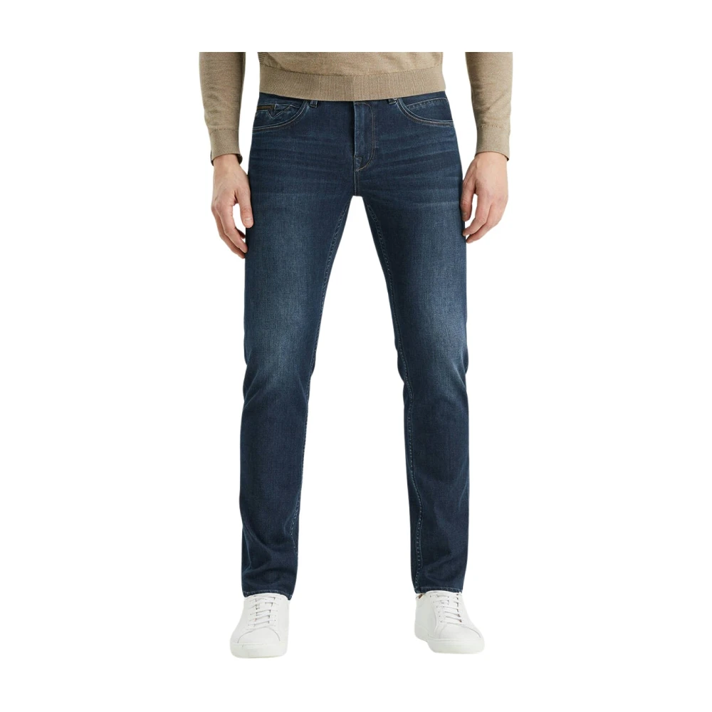 Vanguard Rider Washed Mid Blue Jeans Blue Heren