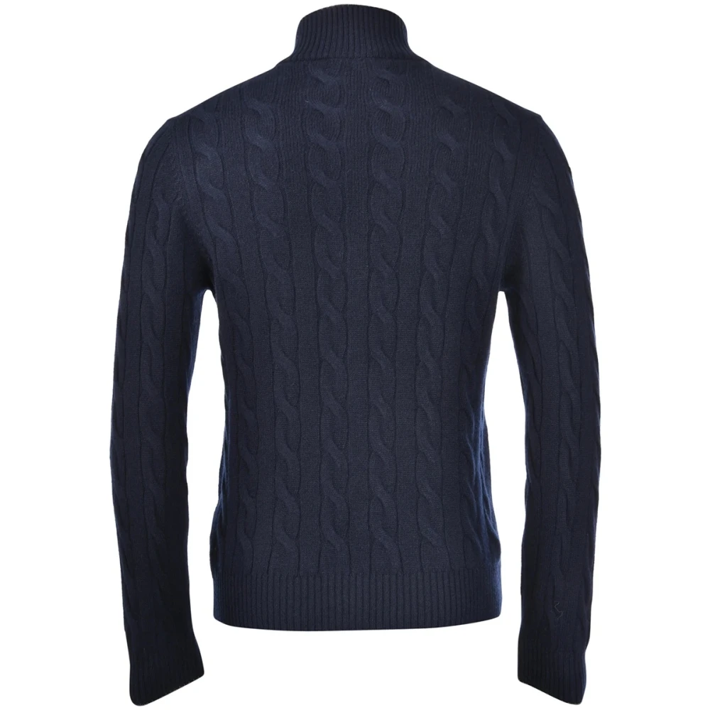 Gran Sasso Cashmere Trui met Volledige Rits Blue Heren