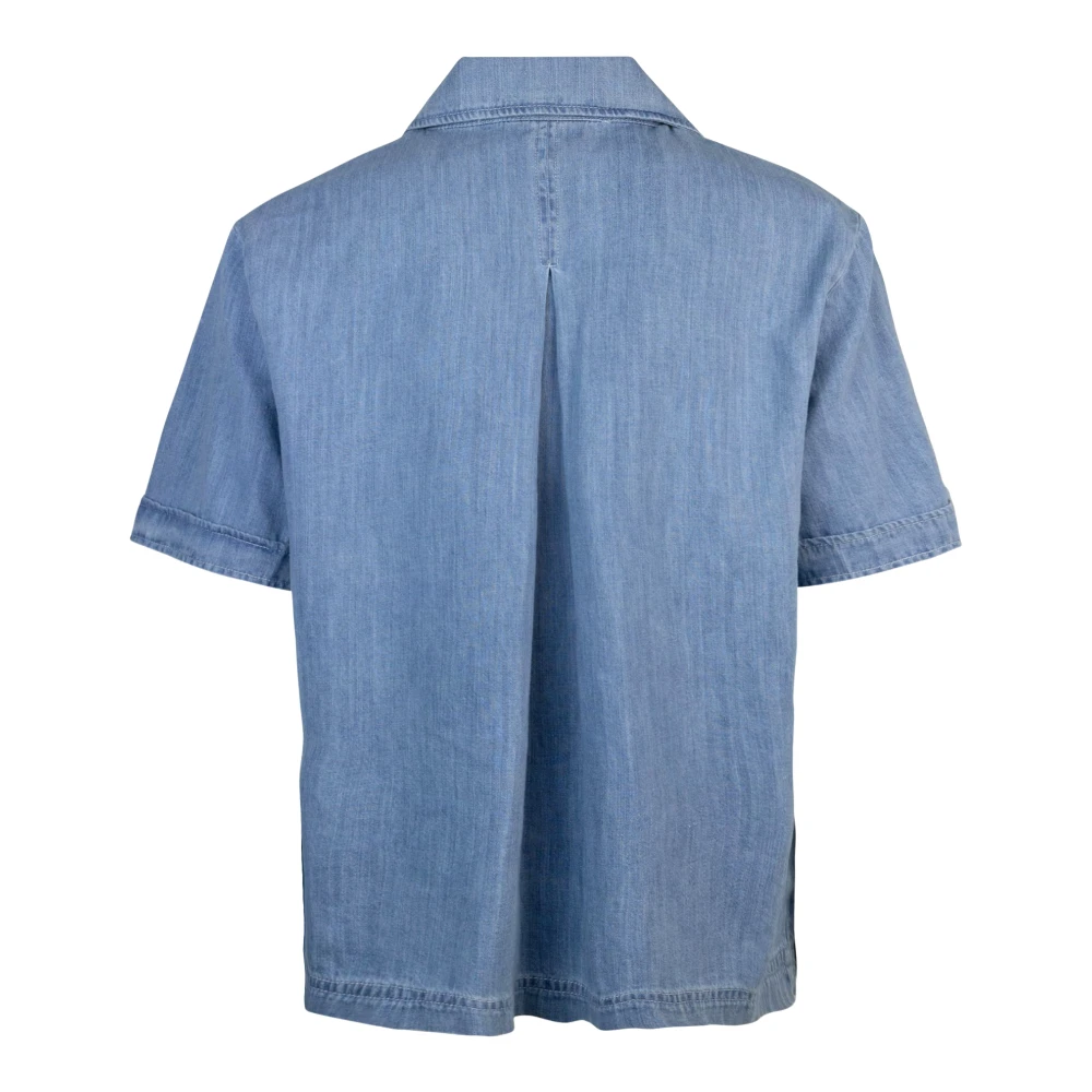 A.p.c. Heldere Blauwe Overhemd met Rechte Snit Blue Dames