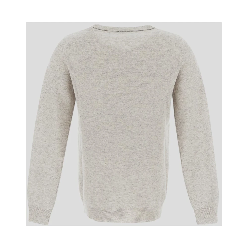 BRUNELLO CUCINELLI Luxe Cashmere Crew Neck Sweater Gray Dames