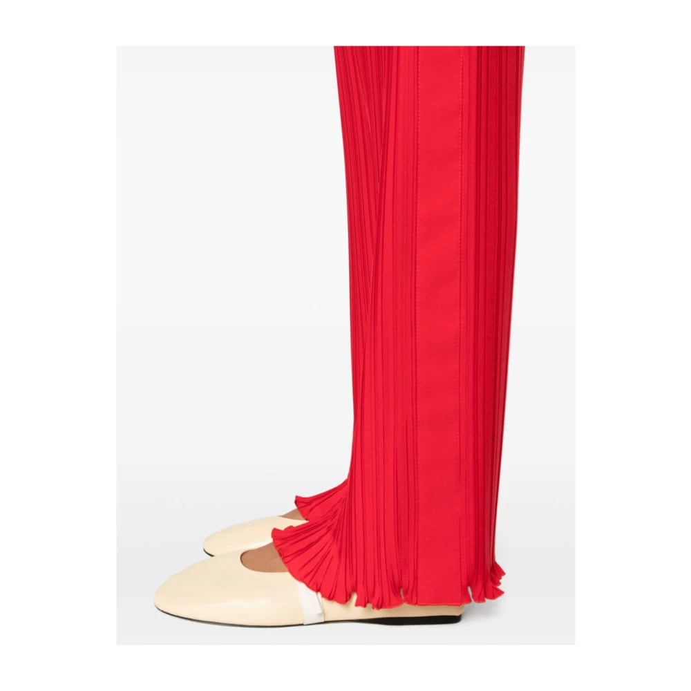 Lanvin Straight Trousers Red Dames