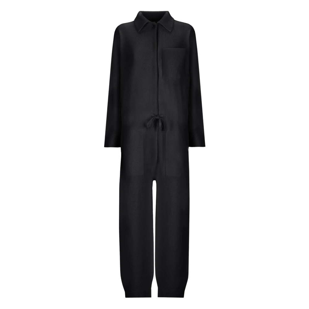 Laneus Tuta Comfy Fit In Wol En Angora Black Dames