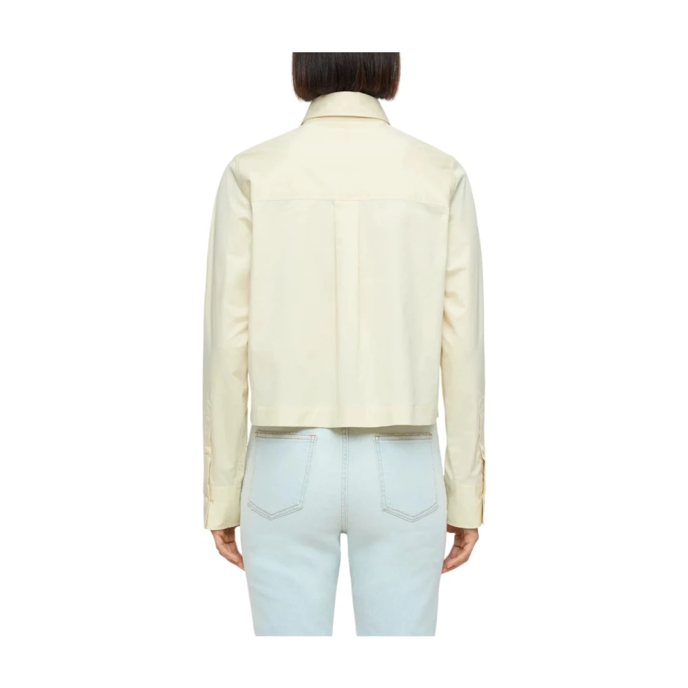closed Geknipte blouse in katoenen poplin shirt geel Yellow Dames