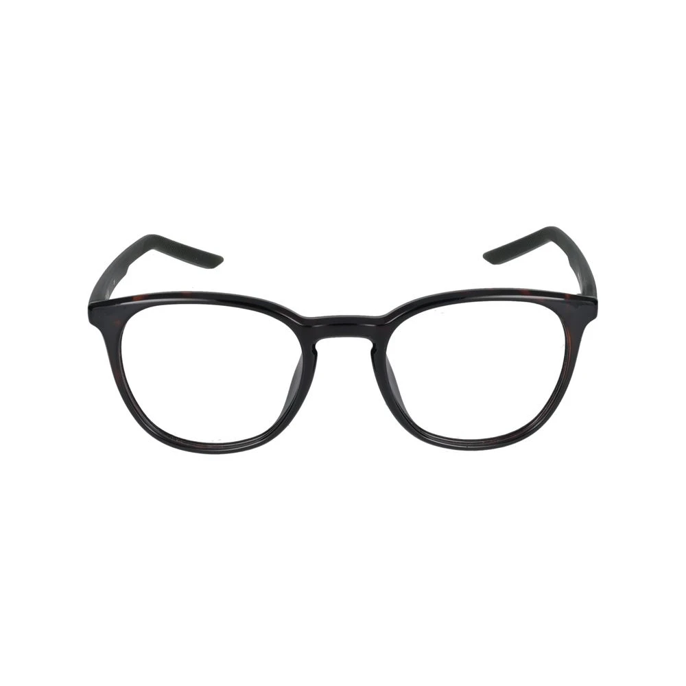 Nike Unisex Brown Glasses, 49 Mm, Tortoise/Matte Rough Green Eyeglasses