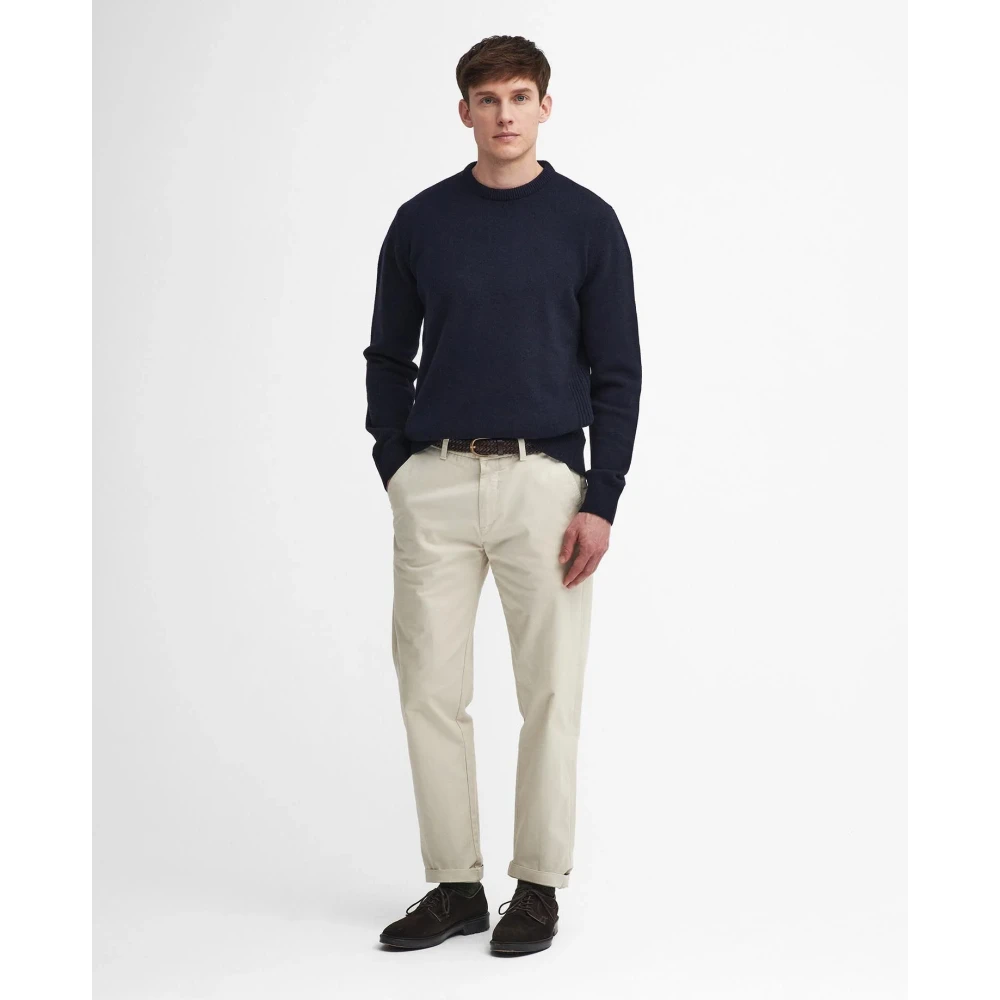 Barbour Holden Crew Neck Jumper Classic Navy Blue Heren