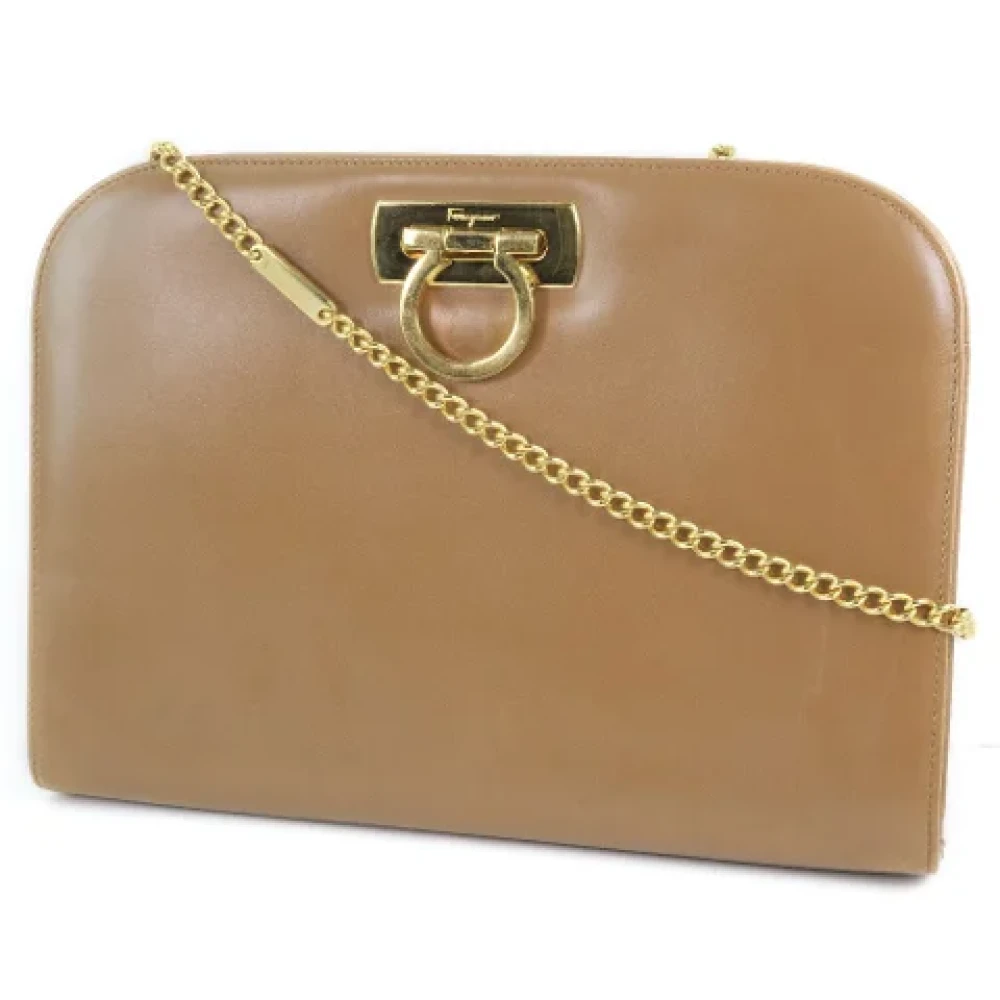 Salvatore Ferragamo Pre-owned Leather shoulder-bags Brown Dames