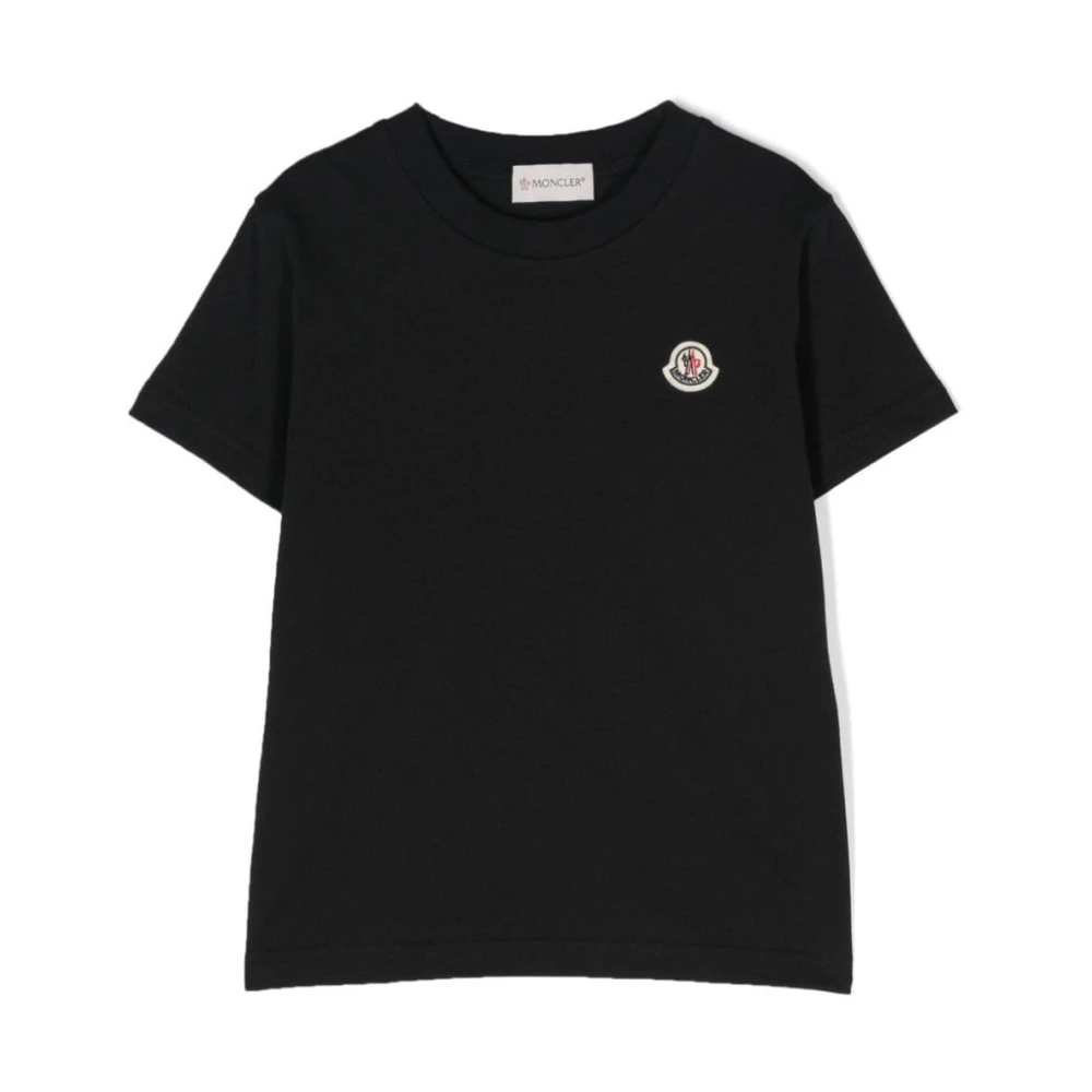 Moncler Boys Black Kids Short Sleeve T-Shirts, 8 Y, Kids T-Shirts And Polos