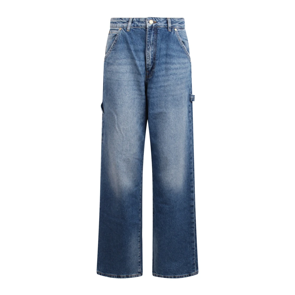 Essentiel Antwerp Whiskered Grimas Jeans met Straight Leg Blue Dames