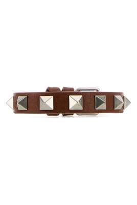 studded-brown-bracelet-with-buckle-closure