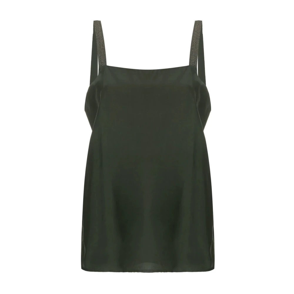 Fabiana Filippi Green Sleeveless Top - Female - Sleeveless Tops - Xs - Tops