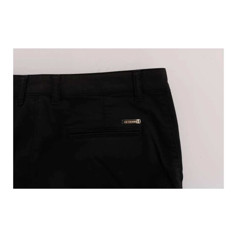 Gianfranco Ferré Slim Fit Cotton Stretch Pants Black Heren