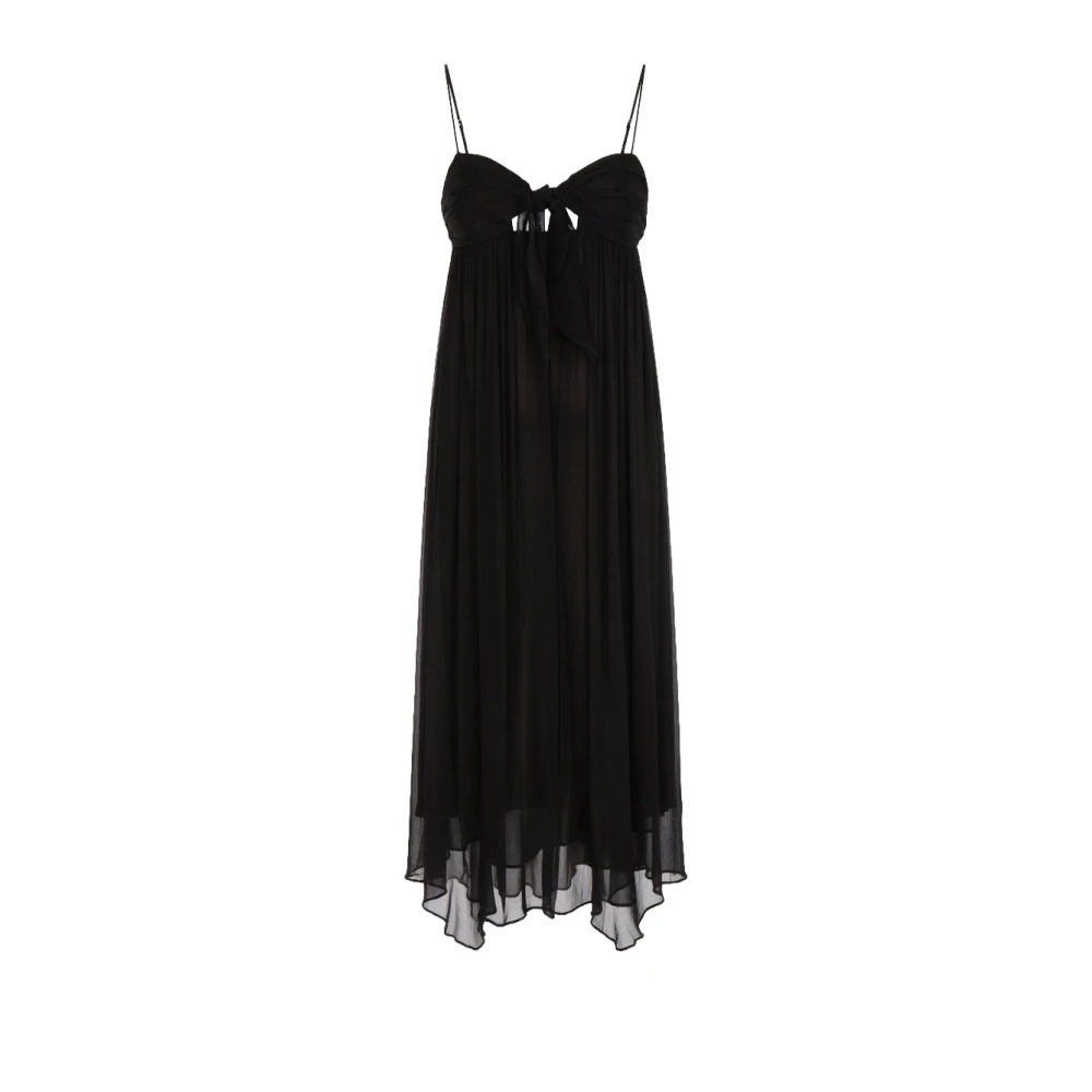 Twinset Women's Black Midi Dresses, S, Long Dress