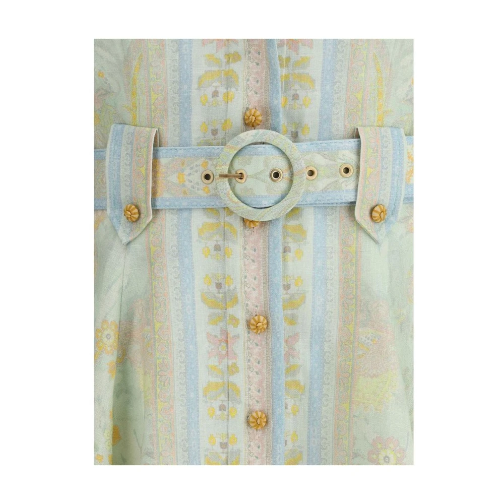 Zimmermann Bloemenprint Mini Overhemdjurk Multicolor Dames