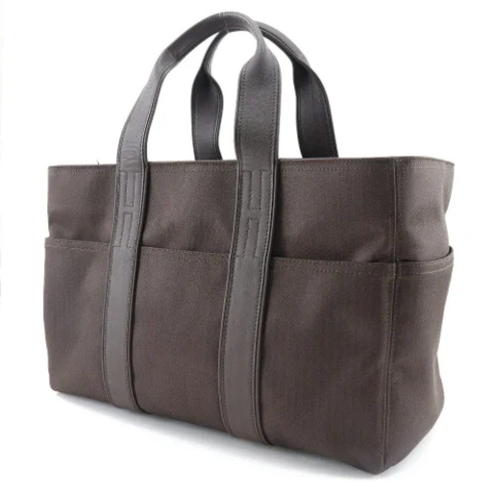Hermès Vintage Pre-owned Canvas handbags Brown Dames