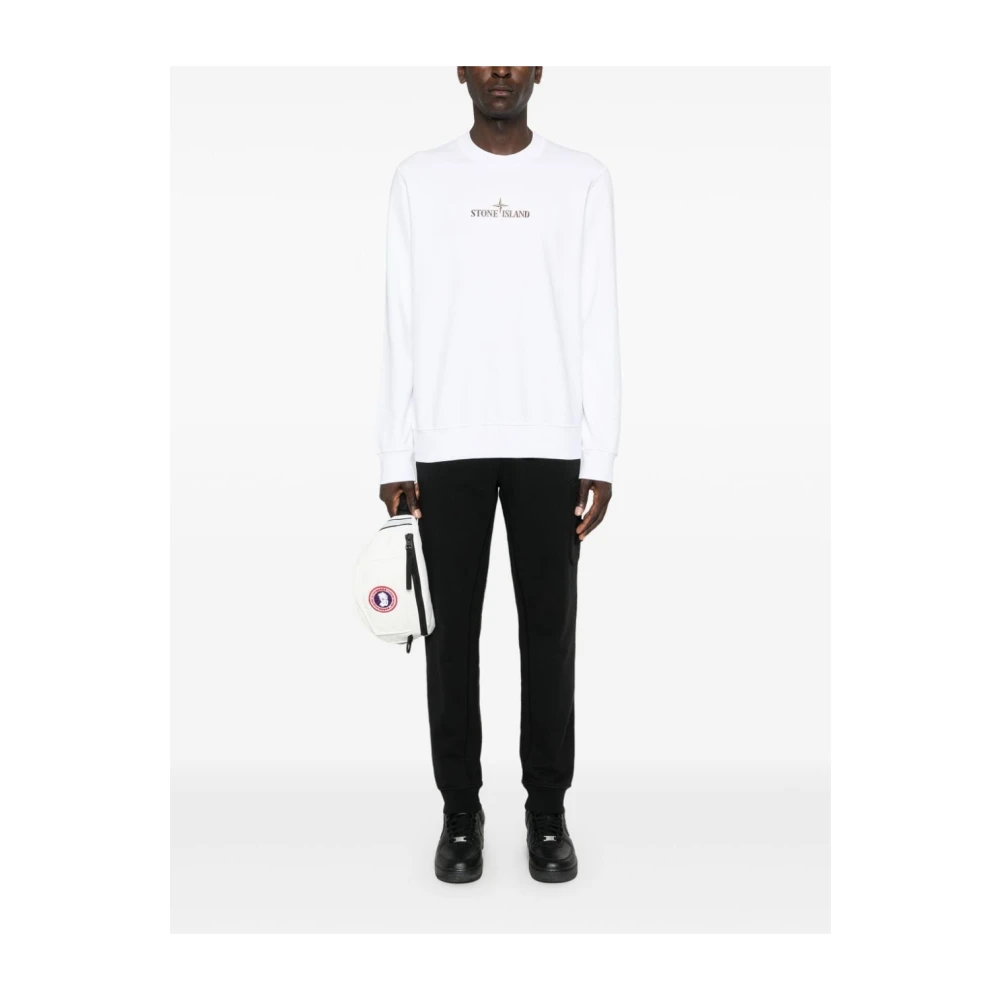 Stone Island Witte Sweater Collectie White Heren