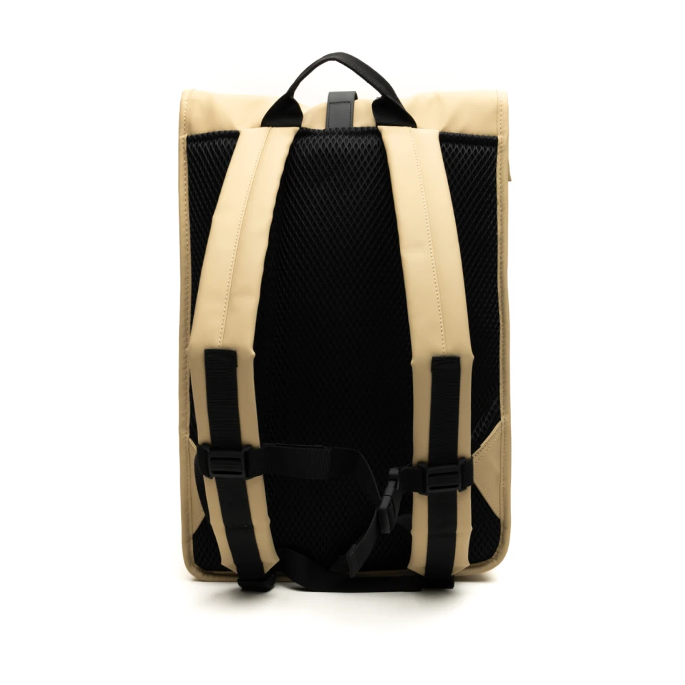 Rains Roltop Rugzak Waterdicht Minimalistische Stijl Beige Heren