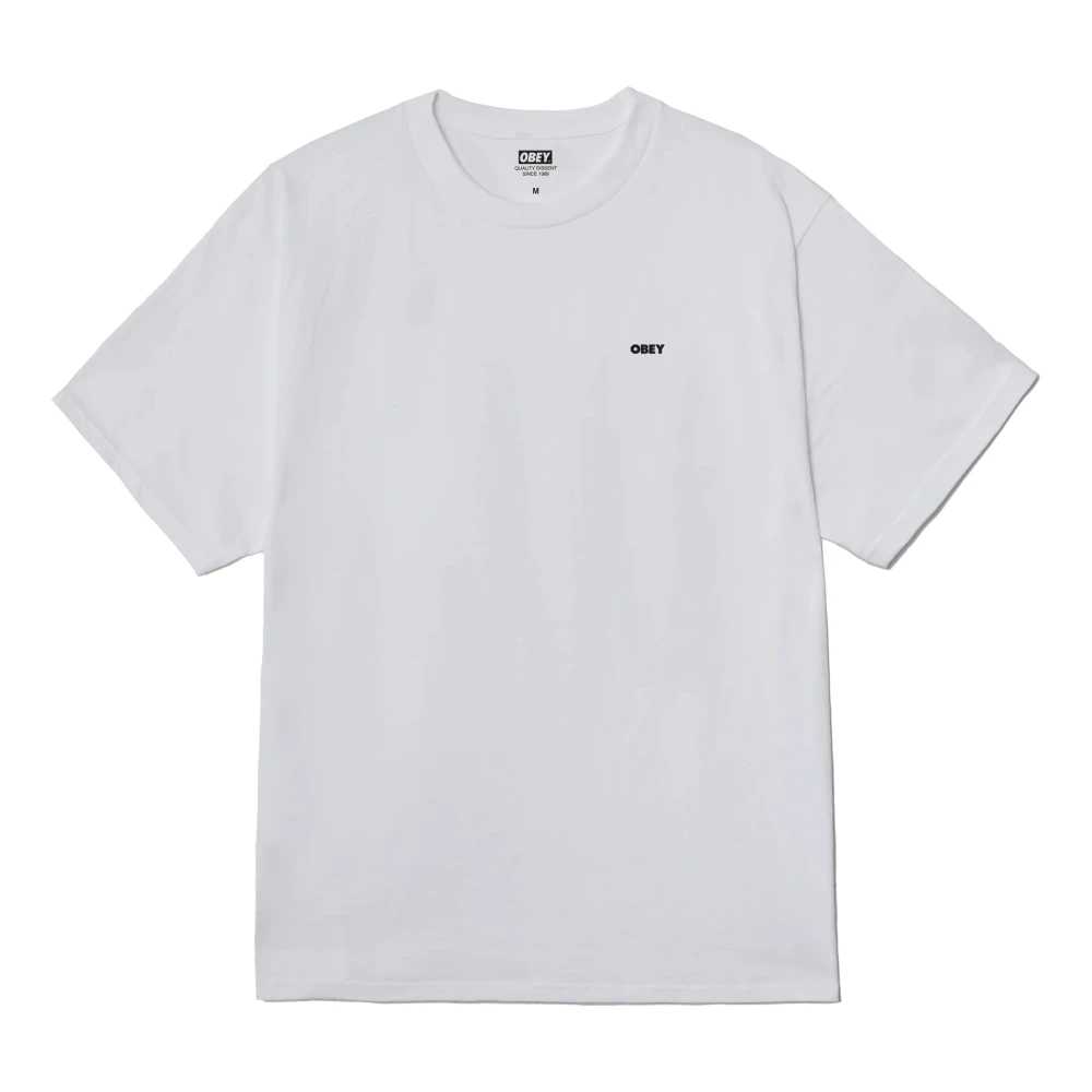 Obey Men's White Bold Eye Graphic Tee Shirt