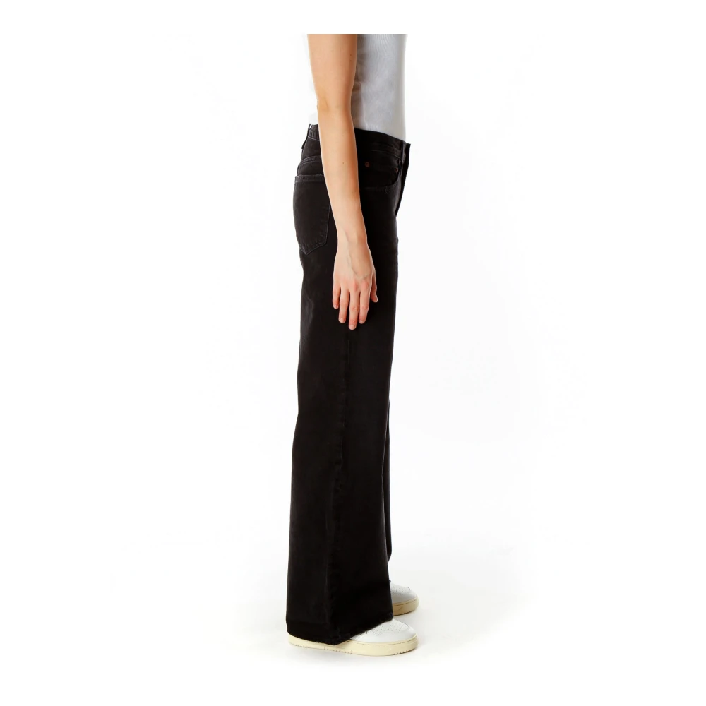 Agolde Flared Fit Mid Waist Jeans Black Dames