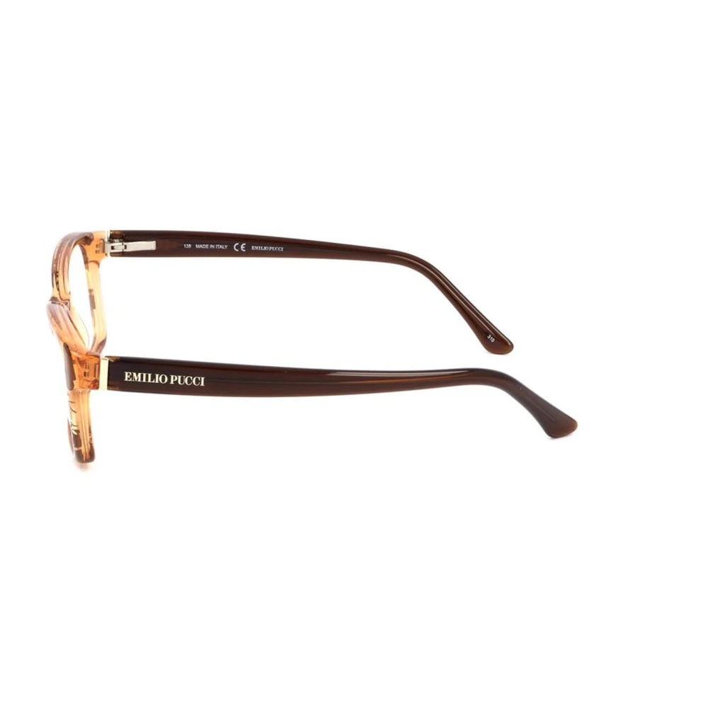 EMILIO PUCCI Bicolor Plastic Frames met Hazelnoot Dial Multicolor Dames