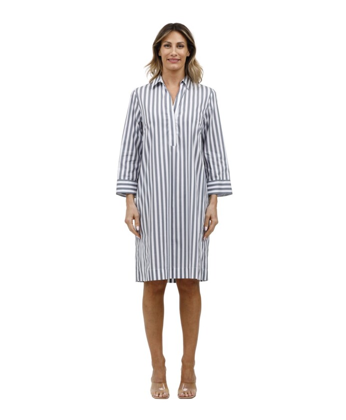 robe-a-col-chemise-rayee